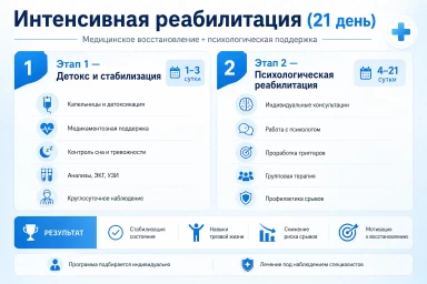 Реабилитация за 21 день в Новой Каховке